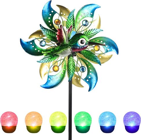 Peacock Wind Spinner ، 48 بوصة منحوتة للرياح ، منحوتات الرياح والمغازل في الهواء الطلق ساحة ساحة ساحة ساحة ، مصانع الرياح في الحديقة ، العشب والحديقة ... in Kuwait