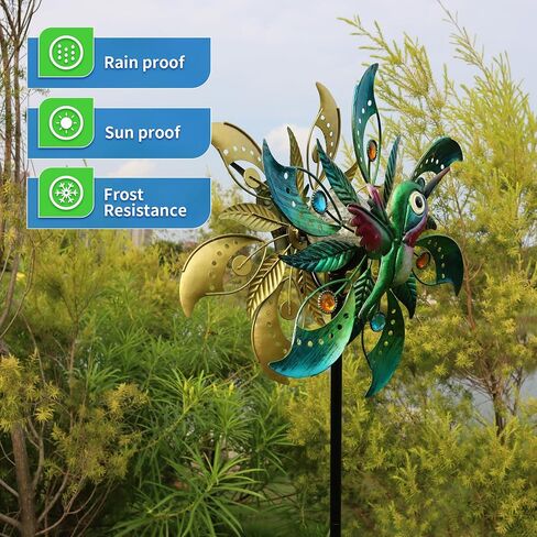 Peacock Wind Spinner ، 48 بوصة منحوتة للرياح ، منحوتات الرياح والمغازل في الهواء الطلق ساحة ساحة ساحة ساحة ، مصانع الرياح في الحديقة ، العشب والحديقة ... in Kuwait