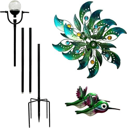 Peacock Wind Spinner ، 48 بوصة منحوتة للرياح ، منحوتات الرياح والمغازل في الهواء الطلق ساحة ساحة ساحة ساحة ، مصانع الرياح في الحديقة ، العشب والحديقة ... in Kuwait