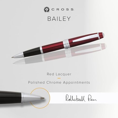 قلم كرة دوارة من طلاء أبيض لؤلؤي من كروس بايلي مع مواعيد ذهبية وردية in Kuwait