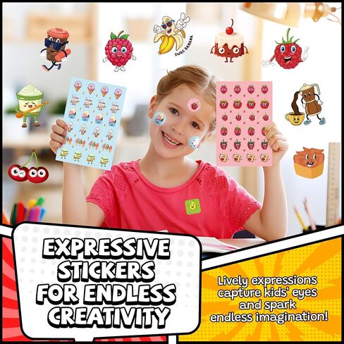 HORIECHALY Scratch and Sniff Stickers for Kids, 36 Sheets Scented Sticker, 9 Scents Smelly Stickers, Reward Stickers and Teacher Stickers Perfect for Classroom, Elementary, Students. in Saudi Arabia