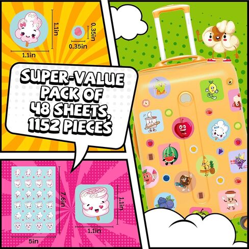 HORIECHALY Scratch and Sniff Stickers for Kids, 36 Sheets Scented Sticker, 9 Scents Smelly Stickers, Reward Stickers and Teacher Stickers Perfect for Classroom, Elementary, Students. in Saudi Arabia