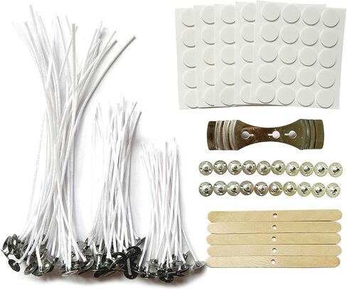 30pcs شمعة ويك 4 بوصة ، 40pcs شمعة ويكز 6inch ، 30pcs شمعة ويكان 8 بوصة ، 100pcs شمعة الفتيل ، جهاز تركز على الشمعة ، و 20 pcs. in Kuwait