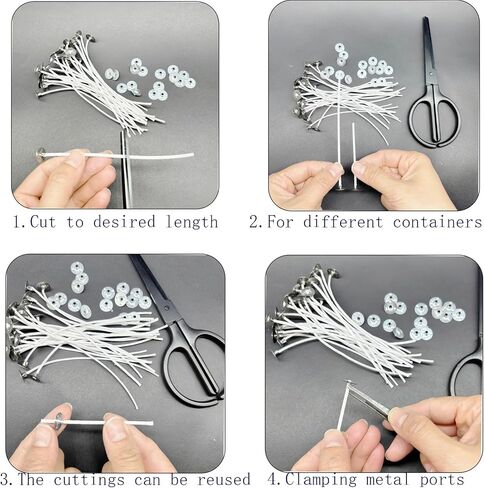 30pcs شمعة ويك 4 بوصة ، 40pcs شمعة ويكز 6inch ، 30pcs شمعة ويكان 8 بوصة ، 100pcs شمعة الفتيل ، جهاز تركز على الشمعة ، و 20 pcs. in Kuwait