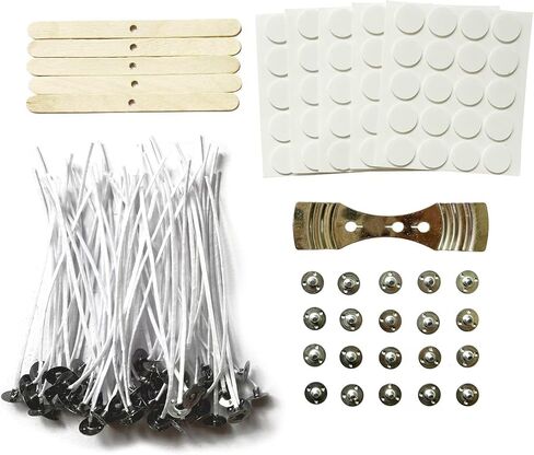 30pcs شمعة ويك 4 بوصة ، 40pcs شمعة ويكز 6inch ، 30pcs شمعة ويكان 8 بوصة ، 100pcs شمعة الفتيل ، جهاز تركز على الشمعة ، و 20 pcs. in Kuwait
