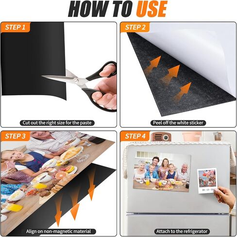 12 Inch x 6.5 ft Magnetic Sheet Roll, 0.75mm Thickness Blank White Surface Magnet Sheets with Adhesive, Flexible Magnetic Roll-Sign Sheet Safe for Vehicles DIY Craft Projects in Saudi Arabia