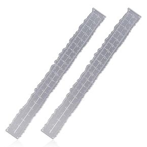 2 PCS Deckle Edge Ruler - Metal Craft Ruler لقطع الورق ، الحواف غير المنتظمة للموجة - مكتب المدرسة