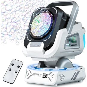 2025 آلة الفقاعة المطورة مع التحكم عن بعد ، الدوران التلقائي وأضواء RGB ، بطارية قابلة لإعادة الشحن 1800mAh ، شحن النوع C ، صانع الفقاعة للأطفال ، حفلات الزفاف ، حفلات أعياد الميلاد ، الأنشطة الخارجية