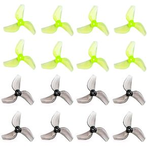 16PCS GEMFAN 31MM Propellers 3-Blade 1.0 Shaft 1219S PC Propeller for FPV TinyWhoop Micro Drone 0702 29000KV DIY