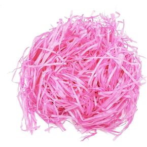 Mysxn Easter Grass ، حشو الورق القابل لإعادة التدوير ، حشوات سلة عيد الفصح ، استخدام الورق المقطعة لهدايا اقتراح وصيفات الشرف ، صندوق هدايا صغير (وردي/100 جرام)