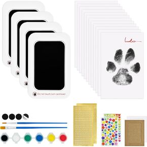 طقم طباعة PAW DOG DOG - طقم طباعة PAW CLEAN للقطط الكلاب ، مجموعة أبعاد الأطفال الخالية من الفوضى ، مجموعة يدوية وعقار ، نصب تذكارية للكلاب وهدية DIY الجنائزية لمحبي الكلاب للجرو والولد وولبورن