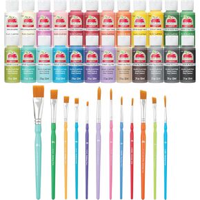 Apple Barrel Acrylic Craft Paint Kit ، Finish Matte ، 36 PC ، متنوع
