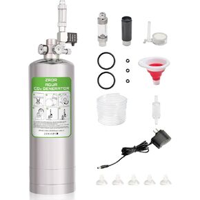 ZRDR 4L Co2 Generator System with Dual Gauge Display Pressure Gauge,DIY Co2 Generator System Kit, Automatic Pressure Relief Valve Bubble Counter for Plants Aquarium, Stable Output