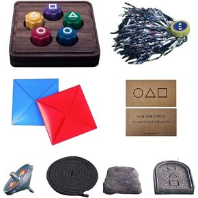 Gonggi Korean Tossing Game,Korean Folk Game Set,Gong-gi, Biseokchigi, Jebi chagi, Paeng-y, DDAKJI Game Set, Traditional Play Tossing Game,Family Travel Game