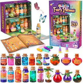 Alritz Fairy Potion Kits for Kids,Magic Kits 20 Bottles, Arts and Crafts DIY Kit, Birthday Party Toys Gifts for Girls Boys 6 7 8 9 10 11 12+Years Old
