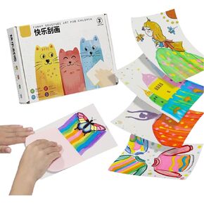 Lovyan 22pcs Rainbow Scratch Cards Squeeze Magic تكشف عن مجموعات الحرفية ، وخط النقطة على الوجهين لون الخدش الورق الورق مجموعة الحفلات للأولاد والبنات
