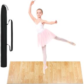 Portable Dance Floor Smooth Flooring Ballet Floor Vinyl Dance Floor Mat for Home Stage Studios Kids Adults Practice Improve