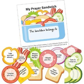 Supervitae 6 مجموعات مجموعة النشاط الكتاب المقدس ساندويتش Sunday School Crafts الصلاة المسيحية تدفع VBS الكتاب المقدس الحرف اليدوية لمستلزمات حفلات الدرس الديني ، والأنشطة المنزلية الممتعة