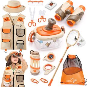 16pcs explorer kit & bug kit kit for child ، safari costume and camping fil