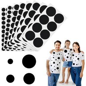 Xthrotsenk Felt Circles 202pcs Black Adhesive Felt Circles, Round Self-Adhesive Felt Pads Sticker for Halloween Party DIY Projects Costume Crafts Handcraft Cut 0.79 Inch/1.18 Inch/1.57 Inch/1.97 Inch