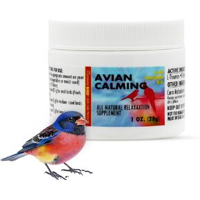 Morning Bird Mood Food (Avian Calming Formula), Non-Sedating Anxiety & Stress Relief Powder for Nervous Birds or Unwanted Behaviors, 1 oz