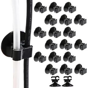 20 PCS Aquarium Suction Cup Clips Professional Fish Tank Suction Cup Clips Aquarium Air Tube Holders for Pump Power Cord,Fish Tank Oxygen Tube Hose,Aquarium Air Tubing