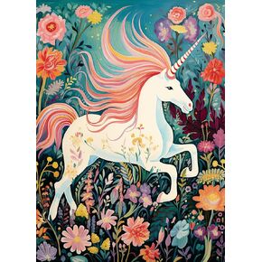 Unicorn Rice Paper, 11.5 x 16 inch (1pc) - Mulberry Paper for Decoupage Furniture Print Crafts