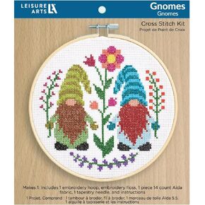 الفنون الترفيهية Cross Stitch Kit 6 "Gnomes