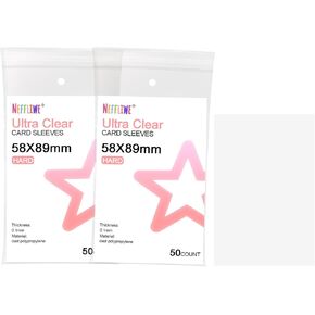 100 Pcs Kpop Photocard Sleeves 58x89mm Clear Polypropylene Photo Card Protector for Kpop Albums Photocards, No PVC and Acid Free (50Pcs x2 Pack)