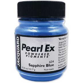 Jacquard Pearl Ex Pigment Powder 0.5 oz Sapphire Blue - Loose Mica Powder for Epoxy Resin, Watercolors, Calligraphy Ink & Clay - Epoxy Pigment Powder - Epoxy Resin Color