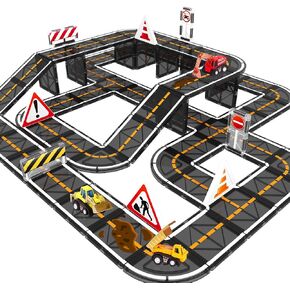 Magnetic Tiles, Magnetic Blocks Engineering Construction Vehicle Road Set, Toddler Toys for 3 4 5 Year Old Boys Girls Montessori Preschool Classroom Must Haves STEM Educational Kids Toys Birthday Gift