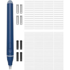 Electric Eraser (220pcs Refills Included), Automatic Portable Pencil Eraser, 2 Eraser Sizes (2.3mm 5mm), Battery Operated, Ideal for Painting, Learning, Sketching, Office, Blue
