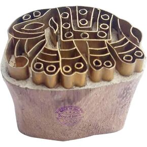 Royal Kraft Bird Brass Wooden Stamps لطباعة الكتلة على الطين ، الفخار ، النسيج BDTAG027