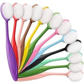 Yoogeer 12Pcs Colored Ink Blending Brushes, Crafting Ink Background Blender for Blender Paper Crafter Stencil, Painting, Drawing, Card Making, Stamp (Rainbow)