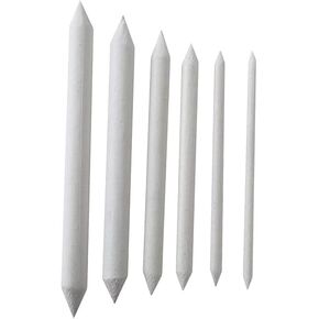 6 PCS فنان أبيض مزج جذع ، مزج عصا ملطخ الفن الجذري الرسم