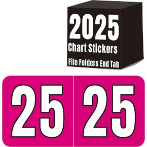 2025 ملصقات الرسم البياني 2025 ملصقات ملفات ملصقات لمجلدات الملفات 2025 ملصقات للمخططات الطبية ملصقات مجلدات ملفات السنة 2025 end tab 25 ملصقات 3/4 "× 1-1/2" 500/لفة (براون ، 2025)