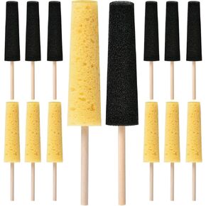 12 Pcs Pottery Sponge for Clay, Ceramic Throwing Stick Pottery Trimming Tools Texturing and Sculpting for Artist Shaping and Carving (Yellow & Black)