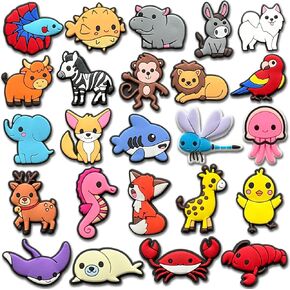 24pcs حيوانات القطط لطيف وردي قلم رصاص أعلى decoation ، مقاطع قلم رصاص مختلفة مختلطة ، قطرات القلم السائبة سحر سحر لجوائز مكافآت الفصول الدراسية للطلاب (الحيوانات)