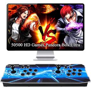 Gwalsnth 50500 in 1 Pandora Box Ultra Arcade Games Console ، Flug and Play Games ، Display 1280x720 HD ، ألعاب ثلاثية الأبعاد ، 49 ألعاب محاكاة ، بطاقة 256 جيجابايت TF ، ما يصل إلى 4 لاعبين