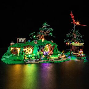 Briksmax 2.0 Light Kit for Lego Lord of the Rings the Shire -Innovative LED Lighting متوافق مع Lego Icons 10354 Bag End- غير مدرج Lego Set