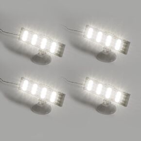 4pcs Building Build LED Intervition USB واجهة USB مع سطوع عالية 160mas إمدادات طاقة مناسبة للموديلات الكبيرة إضاءة خارجية مجموعة DIY متوافقة مع LEGO (ضوء أبيض دافئ)