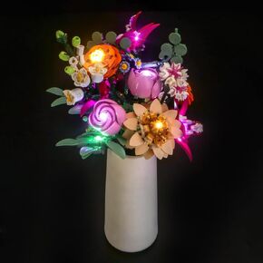 LED Lighting Compatible with Lego Pretty Pink Flower Bouquet 10342, Light Kit Compatible with Lego 10342 Botanicals Pretty Pink Flower Bouquet, NOT Included The Model Set