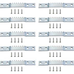 10PCS 95mm Screwed Blue Zinc Heavy Duty Serrated Metal Picture Hanger Picture Frame Accessory Fastener for Hanging Large Canvas Heavy Duty Clock Chalkboard