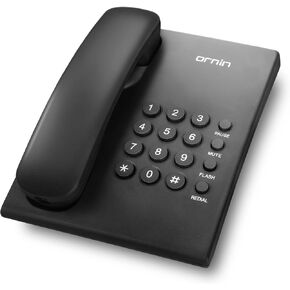 Y320 Corded Landline Phone with Redial & Hold, Adjustable Ringer Tone, Wall Mountable, Ideal for Home, Office, Hotel - Fixed Line Device