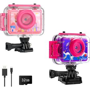 GKTZ Kids Waterproof Camera Pool Toys for Kids Age 4 5 6 7 8 10