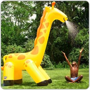 Bigmouth Inc. Giant Giraffe Sprinkler for Kids ، لعبة مياه الفناء الخلفي مع أنشطة صيفية متعة بسيطة.