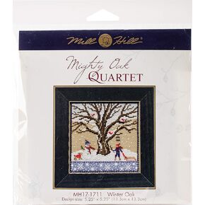Winter Oak Beded Cross Cross Kit Mill Hill 2017 Mighty Oak Quartet Series MH171711