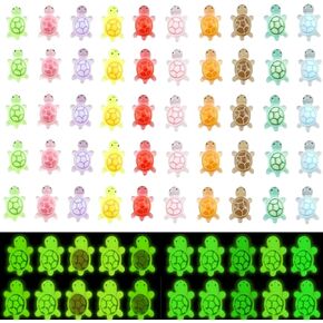 100 PCS Cutetiny Turtle for Parchs Thraining Resin Turtles ، Miniatures Mini Animals for Fairy Garden Moss Partscape Party ، مشاريع فن الأظافر DIY