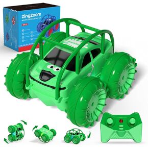 سيارة التحكم عن بعد ، شحن سريع سريع الشحن RC Cars برمائية 360 درجة الدوران LED سيارة حيلة قابلة للشحن 2.4 جيجا هرتز 4WD جميع التضاريس RC CAR