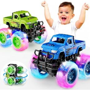 ألعاب Monster Trucks للأولاد الصغار: عجلات خفيفة للأطفال تتراوح أعمارهم بين 2 و 4 سنوات ، سيارة لعبة للأطفال من سن 3-5 سنوات ، وسيارات بوي إلى 3-6 ، شاحنة لعبة للأطفال من 1 إلى 3